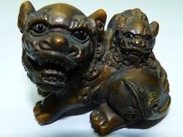 Vintage Japanese Masterly-Carved Wooden Signed Netsuke Grotesque Monster... - £68.32 GBP