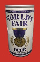 Old Vintage Worlds Fair Beer Can Metal Sign 8x12in  Mancave Garage 45 - $24.74