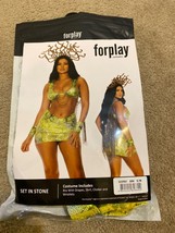 Sexy Forplay Set In Stone Medusa Green Reptile Print Costume 552981 Sz S/M - £37.24 GBP