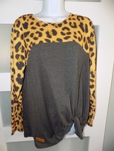 Simply Southern Women&#39;s Cheetah Leopard Print Long Sleeve T-shirt Size M - £14.55 GBP