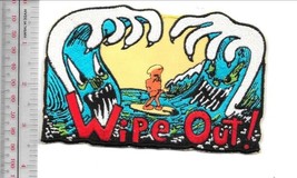 Vintage Surfing California Surf Bunny Wipe Out 1960s era Surfer Cartoon Patch - £7.84 GBP