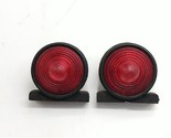 Vintage Fender Lights Dual Side Red Amber 3 Inch Round Lamp Pair Truck R... - £46.73 GBP