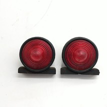 Vintage Fender Lights Dual Side Red Amber 3 Inch Round Lamp Pair Truck R... - $58.47
