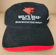 Vintage Wolfs Head Motor Oil Baseball Hat Cap Black NOS 1990s - $23.01