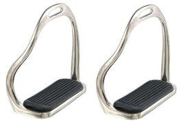 Horse Saddle English 4-3/4" Irons SS Bent Leg Safety English Stirrups 51158 - $44.54