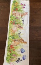 Isaac Mizrahi  Easter Table Runner Easter Bunny Floral  Print New 14”x48” - £27.86 GBP