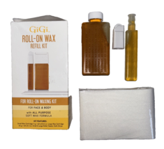 GiGi Roll-On Wax REFILL Kit 99066 Honee Cartridges Roller Head Waxing Re... - $14.24