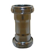 Slip Joint Both Ends, Chrome Plated Brass, 1-1/4-In. - $32.38 CAD