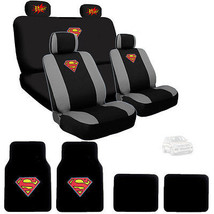For VW New Superman Car Seat Cover Floor Mats with POW Logo Headrest Cover  - $65.73