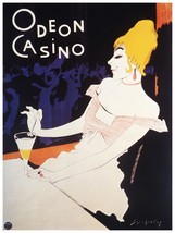 5898.Odeon Casino Nouveau Poster.French Home room interior design wall art - $14.25+