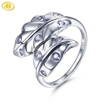 Natural Genuine Tanzanite Silver Women's Ring Light Color Special Design Unique  - £42.87 GBP