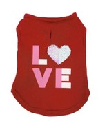 Unique Petz Heart Flip Sequin &quot;Love&quot; Dog T-Shirt Size XS - €8,55 EUR