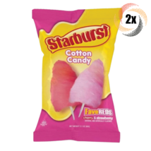 2x Bags Starburst FaveREDs Cherry &amp; Strawberry Flavored Cotton Candy | 3.1oz - £11.55 GBP