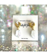 Our Spare Change Isla Pearl Earrings 18k Gold Plated New With Tags MSRP $60 - $39.59