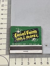 Front Strike Matchbook Cover Canal Farm Inn &amp; Motel Los Banks, CA  gmg  Unstruck - £9.89 GBP