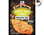 6x Packets McCormick Grill Mates Garlic Herb &amp; Wine Flavor Marinade Mix ... - £15.63 GBP