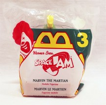 Vintage Sealed 1996 Mc Donald&#39;s Space Jam Marvin Martian Action Figure - £11.86 GBP