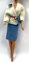 Vintage Barbie Clone Doll Jacket Flower Corsage &amp; Blue Skirt Purse Clothes Lot - $35.00