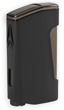 Lotus Chroma Dual Flame Lighter w/ Punch Glossy Black &amp; Gunmetal - L7100 - $709.91 MXN