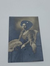 RPPC VINTAGE POSTCARD BEAUTIFUL A HIGH SOCIETY FASHION WOMAN FUR 1910-1924 - $19.99