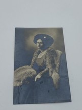 RPPC VINTAGE POSTCARD BEAUTIFUL A HIGH SOCIETY FASHION WOMAN FUR 1910-1924 - £15.62 GBP