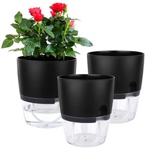 Vanavazon 6 Inch Self Watering Planter Pots for Indoor Plants, 3 Pack African - £26.67 GBP