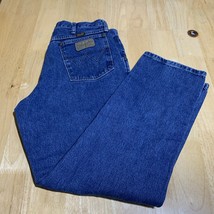 Vtg Wrangler 31MGSHD Cowboy Cut Blue Denim Jeans Mens Tag 34x30 Western ... - $22.54