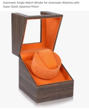 Automatic Single Watch Winder with Quiet Japanese Motor,AC leather-125B - $34.53