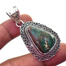 Sanora Chrysocolla Vintage Style Gemstone Handmade Pendant Jewelry 1.90&quot; SA 822 - £5.98 GBP