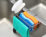 3-In-1 Sponge Holder For Kitchen Sink, Movable Brush Holder + Dish Cloth... - $19.99