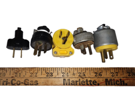 23SS84 Assorted Electrical Plugs: Nema 1-15P, 5-15P (2), 6-15P, 6-20P, Gc - £14.93 GBP