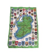 Vintage Heraldry Of Ireland Tea Towel Cities Seals Irish Linen Dish 20x3... - $218.17 MXN