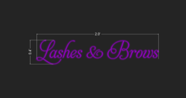 Lashes &amp; Brows | LED Neon Sign - £128.20 GBP