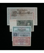 Europeo Misc 5-Notes Lotto Belgio Franchi, Germania Segno &amp; Olanda Gulden - $49.50