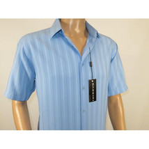 Men Short Sleeve Sport Shirt by BASSIRI Light Weight Soft Microfiber 48291 Blue image 4