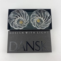 DANSK Design With Light Set of 2 Glass Crystal Cups New  - £22.38 GBP