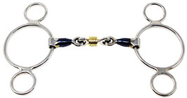 Horse Bit Sweet Iron Gag Bit 3-Piece Dog Bone Mouth w/ Rings 35614 - $431.78 MXN