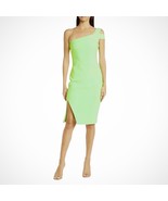 Likely Revolve One Shoulder Packard Cocktail Sheath Dress 6 Neon Green P... - £128.32 GBP
