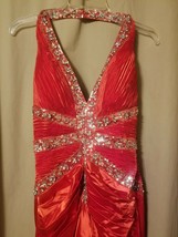 Party Time Formals - Red And Silver Hi-Lo Size 4 Style CE6850   G002 - £115.66 GBP