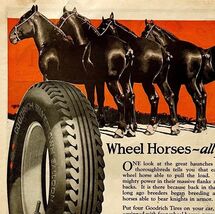 1925 Goodrich Tires Horses XL Advertisement 14 x 11 Automobilia Ephemera - $41.33 CAD