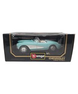 Burago 1957 Chevrolet Corvette 1:18 Scale Die Cast Model #3024 Turquoise... - $536.08 MXN