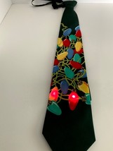 Christmas Tie Actually LIGHTS UP Festive Christmas Light Strings Necktie Clip-On - £11.67 GBP
