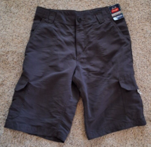 NWT Boys Wrangler Cargo Gray Adjustable Shorts Explore Outdoor Series Size 14 - £11.41 GBP