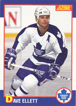 Dave Ellett #23 - Maple Leafs 1991 Score Kellogg&#39;s Hockey Trading Card - £0.98 GBP