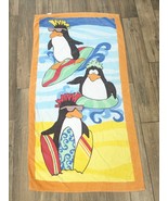 Disney Club Penguin Beach Towel Surf Waves Water Pool sand surfboard Bat... - $40.00