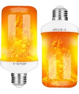 Y- STOP LED Flame Light Bulbs, Upgraded 4 Modes Fire Light Bulb with Ups... - £19.85 GBP