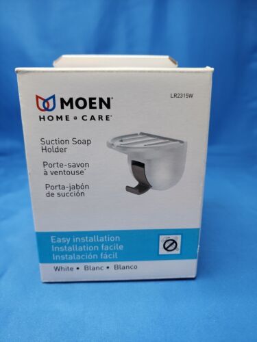 Primary image for NEW Moen Suction Soap Dish&Washcloth Holder Hook Easy Installation White LR2315W
