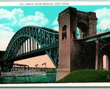 Hells Gate Bridge New York NY NYC UNP Unused WB Postcard F13 - £3.85 GBP