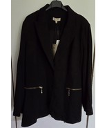 NWT Womens L DG2 Diane Gilman Black Business Single Breasted Blazer Jacket - $533.89 MXN