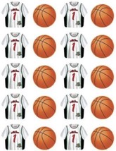 Basketball All Star Jersey Value Stickers 4 Sheets Pack Birthday Party Favors - £2.37 GBP
